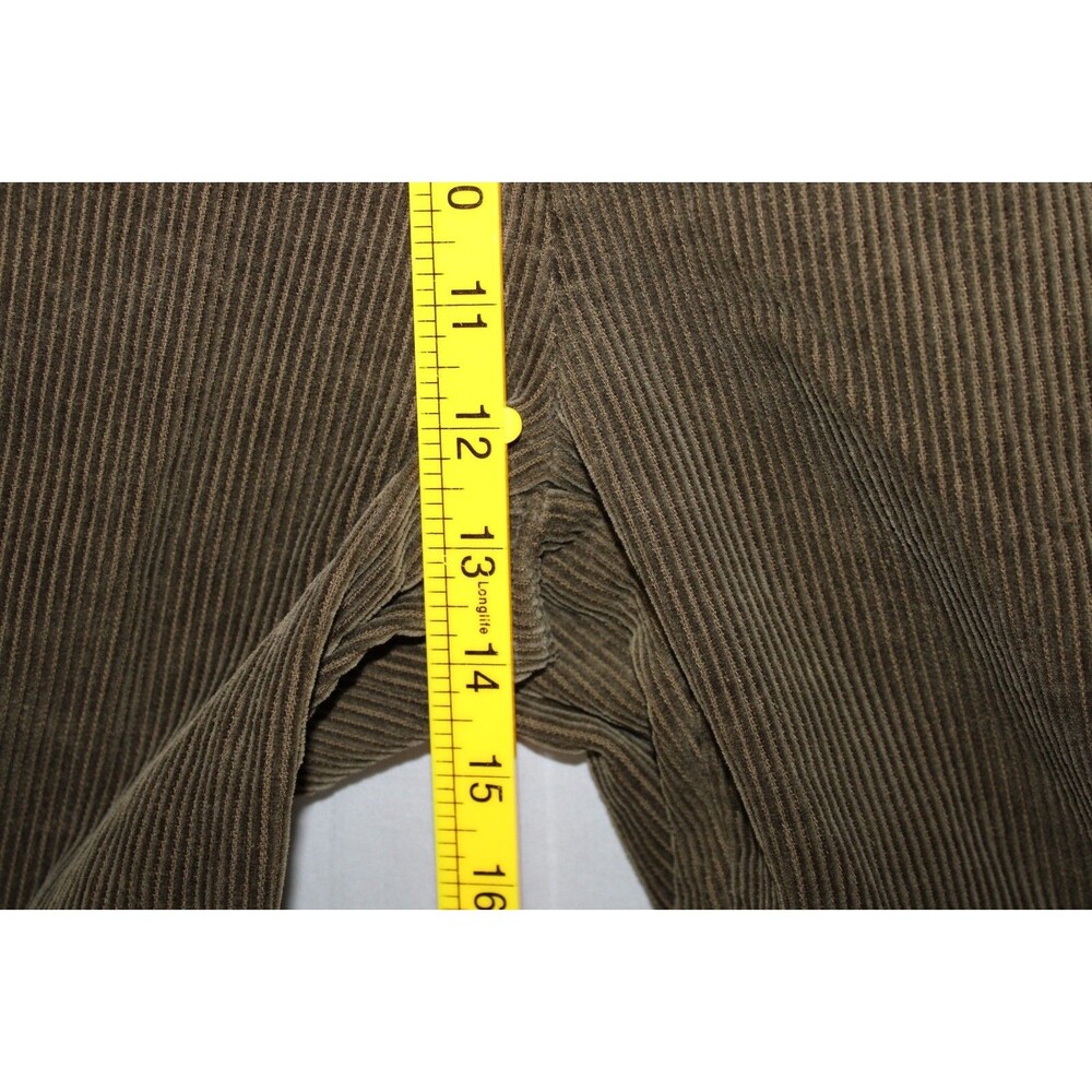 Chereskin Pleated Corduroy Pants Mens 36 x 30 Brown 100% Cotton Cuff Hem - Picture 5 of 16